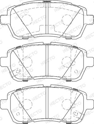 Necto FD7466A - Kit de plaquettes de frein, frein à disque cwaw.fr