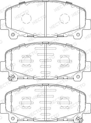 Necto FD7460A - Kit de plaquettes de frein, frein à disque cwaw.fr