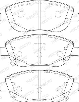 Necto FD7463A - Kit de plaquettes de frein, frein à disque cwaw.fr