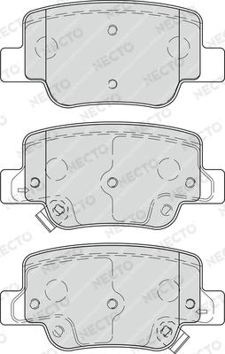 Necto FD7462A - Kit de plaquettes de frein, frein à disque cwaw.fr