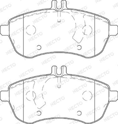 Necto FD7409A - Kit de plaquettes de frein, frein à disque cwaw.fr