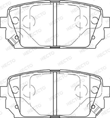 Necto FD7404A - Kit de plaquettes de frein, frein à disque cwaw.fr