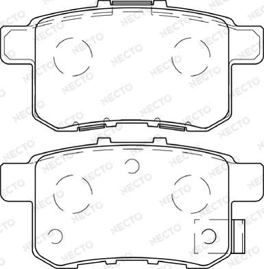 Necto FD7408A - Kit de plaquettes de frein, frein à disque cwaw.fr