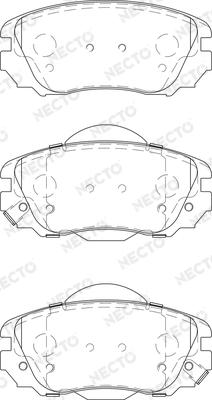 Necto FD7411A - Kit de plaquettes de frein, frein à disque cwaw.fr