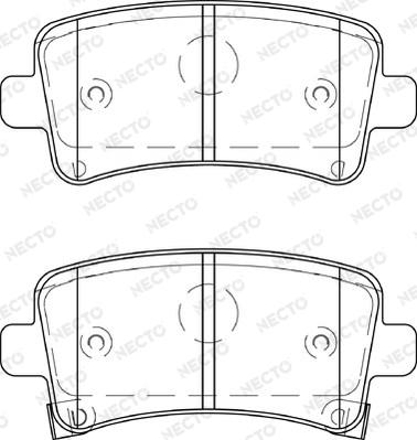 Necto FD7413A - Kit de plaquettes de frein, frein à disque cwaw.fr