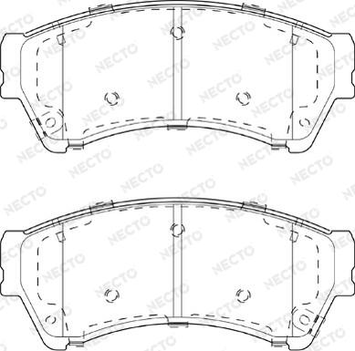 Necto FD7417A - Kit de plaquettes de frein, frein à disque cwaw.fr