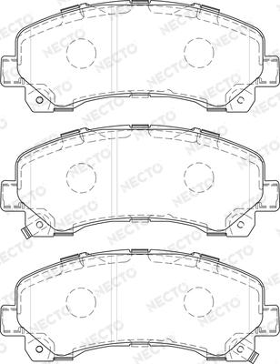 Necto FD7488A - Kit de plaquettes de frein, frein à disque cwaw.fr