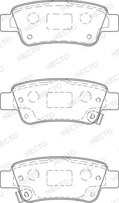 Necto FD7434A - Kit de plaquettes de frein, frein à disque cwaw.fr