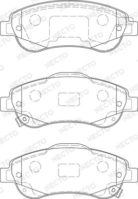 Necto FD7431A - Kit de plaquettes de frein, frein à disque cwaw.fr