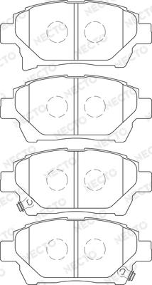 Necto FD7437A - Kit de plaquettes de frein, frein à disque cwaw.fr