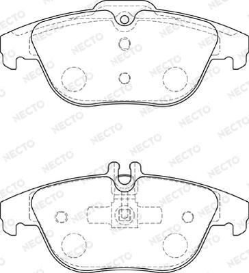 Necto FD7423A - Kit de plaquettes de frein, frein à disque cwaw.fr