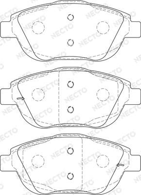 Necto FD7472A - Kit de plaquettes de frein, frein à disque cwaw.fr