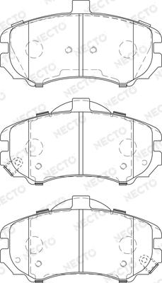 Necto FD7477A - Kit de plaquettes de frein, frein à disque cwaw.fr