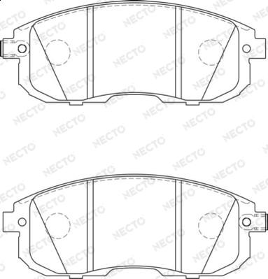 Necto FD7593A - Kit de plaquettes de frein, frein à disque cwaw.fr