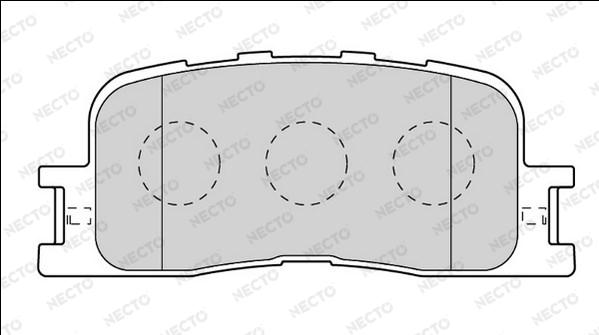 Necto FD7558A - Kit de plaquettes de frein, frein à disque cwaw.fr