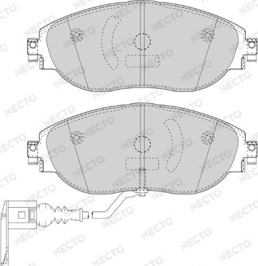 Necto FD7557A - Kit de plaquettes de frein, frein à disque cwaw.fr