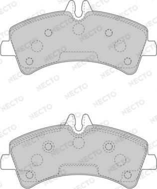 Necto FD7561V - Kit de plaquettes de frein, frein à disque cwaw.fr