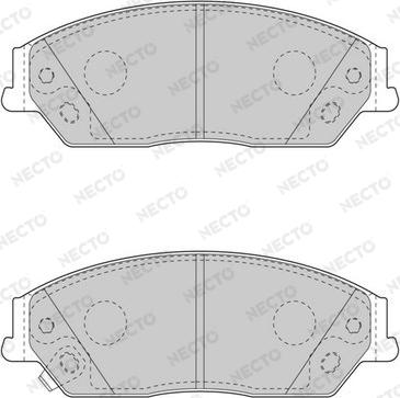 Necto FD7568A - Kit de plaquettes de frein, frein à disque cwaw.fr