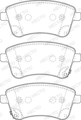 Necto FD7504A - Kit de plaquettes de frein, frein à disque cwaw.fr