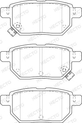 Necto FD7500A - Kit de plaquettes de frein, frein à disque cwaw.fr