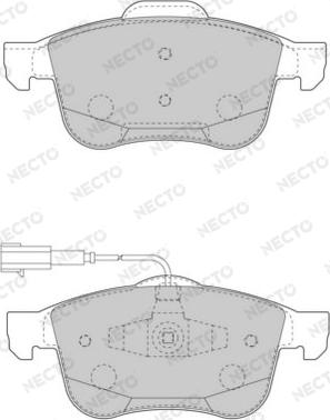 Necto FD7503A - Kit de plaquettes de frein, frein à disque cwaw.fr