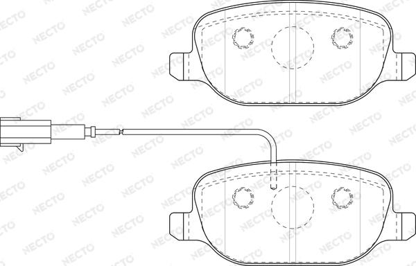 Necto FD7502A - Kit de plaquettes de frein, frein à disque cwaw.fr