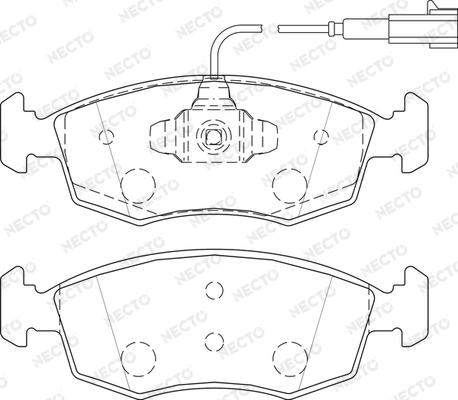 Necto FD7512A - Kit de plaquettes de frein, frein à disque cwaw.fr