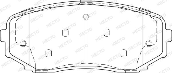 Necto FD7517A - Kit de plaquettes de frein, frein à disque cwaw.fr