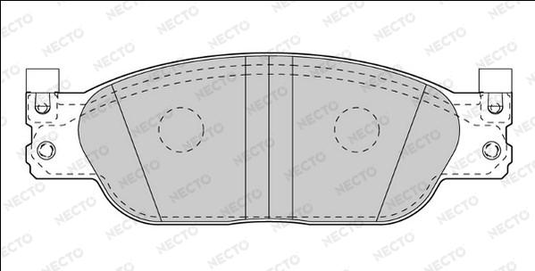 Necto FD7534A - Kit de plaquettes de frein, frein à disque cwaw.fr