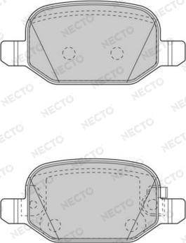 Necto FD7574A - Kit de plaquettes de frein, frein à disque cwaw.fr