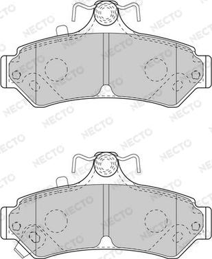 Necto FD7572A - Kit de plaquettes de frein, frein à disque cwaw.fr