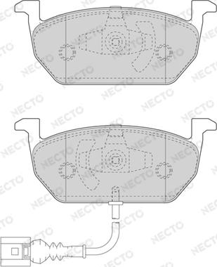 Necto FD7602A - Kit de plaquettes de frein, frein à disque cwaw.fr