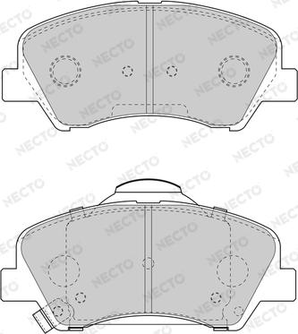 Necto FD7612A - Kit de plaquettes de frein, frein à disque cwaw.fr