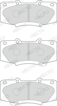 Necto FD7639A - Kit de plaquettes de frein, frein à disque cwaw.fr