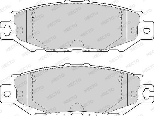 Necto FD7095A - Kit de plaquettes de frein, frein à disque cwaw.fr