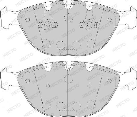 Necto FD7064A - Kit de plaquettes de frein, frein à disque cwaw.fr