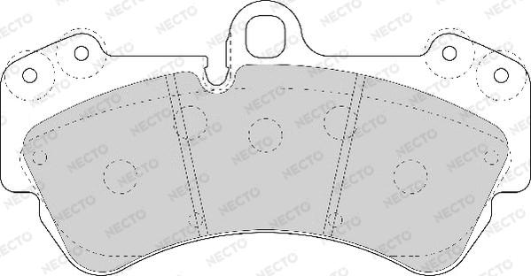 Necto FD7068A - Kit de plaquettes de frein, frein à disque cwaw.fr