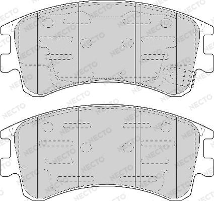 Necto FD7067A - Kit de plaquettes de frein, frein à disque cwaw.fr