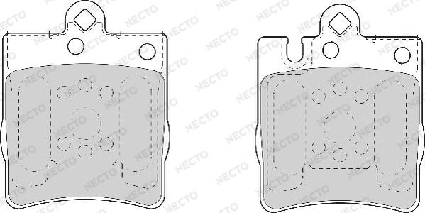 Necto FD7004A - Kit de plaquettes de frein, frein à disque cwaw.fr