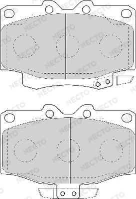 Necto FD7017A - Kit de plaquettes de frein, frein à disque cwaw.fr