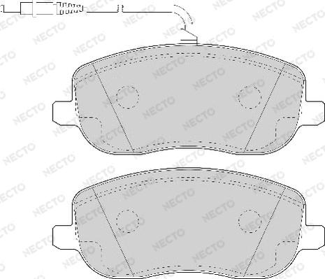 Necto FD7032A - Kit de plaquettes de frein, frein à disque cwaw.fr