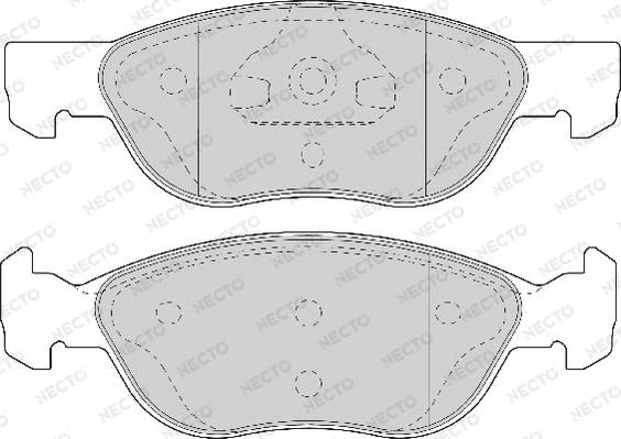 Necto FD7076A - Kit de plaquettes de frein, frein à disque cwaw.fr