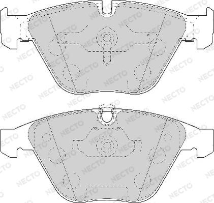 Necto FD7071A - Kit de plaquettes de frein, frein à disque cwaw.fr