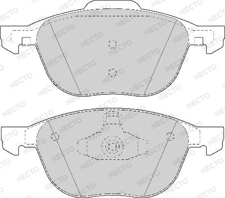 Necto FD7078A - Kit de plaquettes de frein, frein à disque cwaw.fr