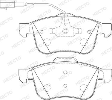 Necto FD7196A - Kit de plaquettes de frein, frein à disque cwaw.fr