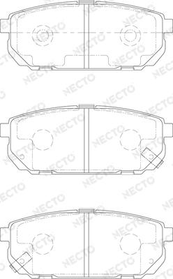 Necto FD7149A - Kit de plaquettes de frein, frein à disque cwaw.fr