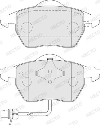 Necto FD7145A - Kit de plaquettes de frein, frein à disque cwaw.fr