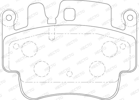 Necto FD7154A - Kit de plaquettes de frein, frein à disque cwaw.fr