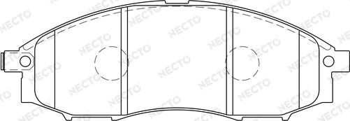 Necto FD7155A - Kit de plaquettes de frein, frein à disque cwaw.fr