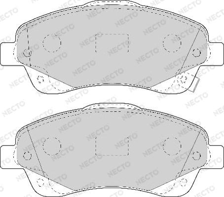 Necto FD7109A - Kit de plaquettes de frein, frein à disque cwaw.fr